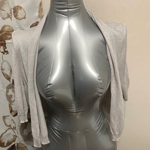 Talbots silk open cropped cardigan